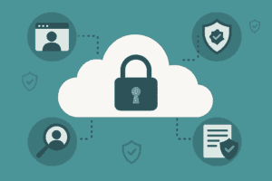 Dark command center with glowing monitors displaying threat maps, data streams, and alert dashboards, operated by cybersecurity analysts.