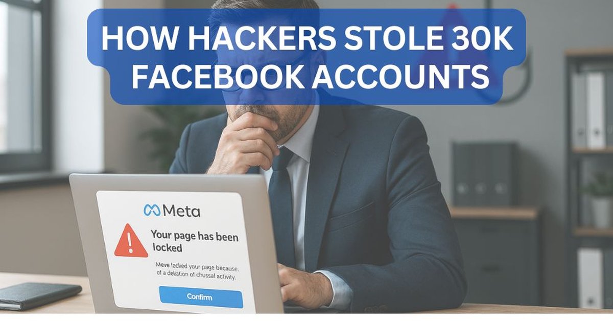 Business owner reviewing a phishing email targeting a Facebook Business account